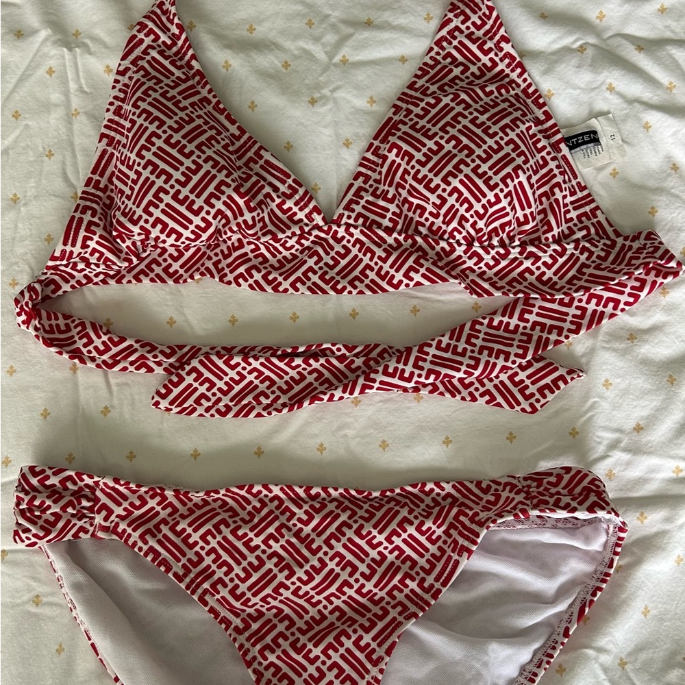 Jantzen Red and White Bikini Set